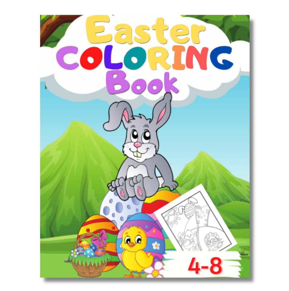 Easter coloring book for kids Age 48 35 Fun Illustrations For Kids to