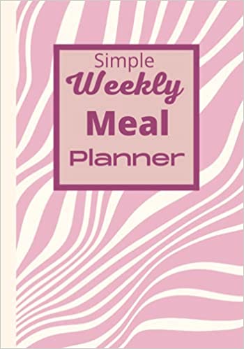 simple weekly meal planner pink edition