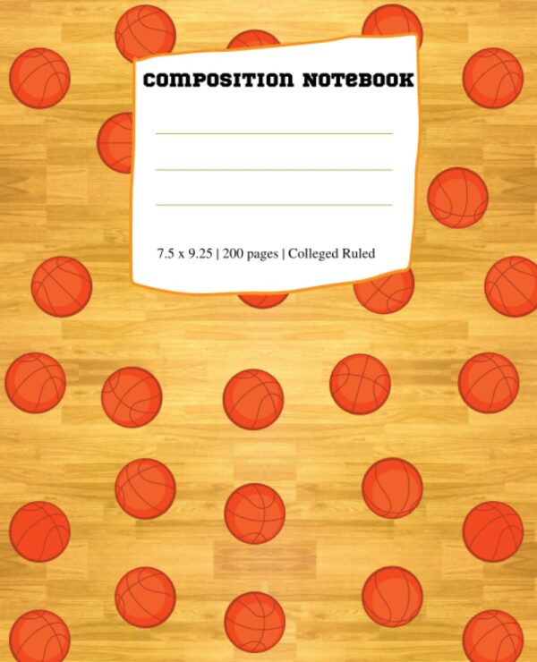 Basketball composition notebook