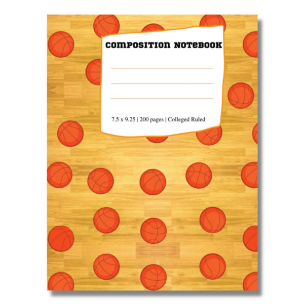 Basketball composition notebook and journal