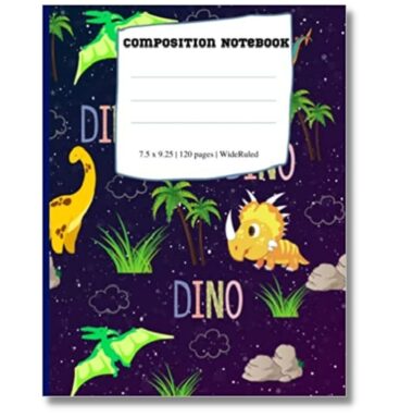 Dino composition notebook for kids