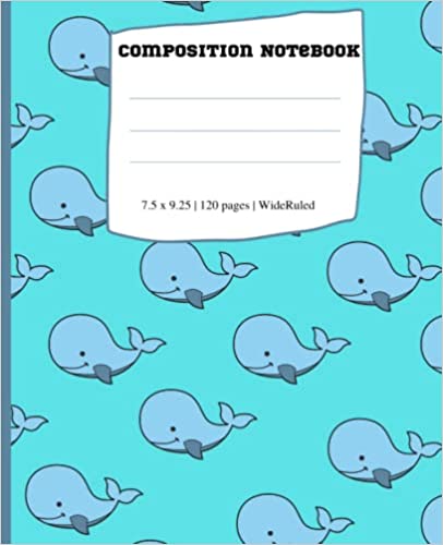 whale composition notebook